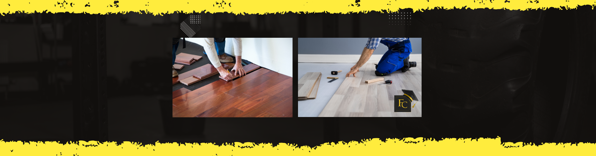 Installer measuring and fitting luxury vinyl plank flooring during professional installation