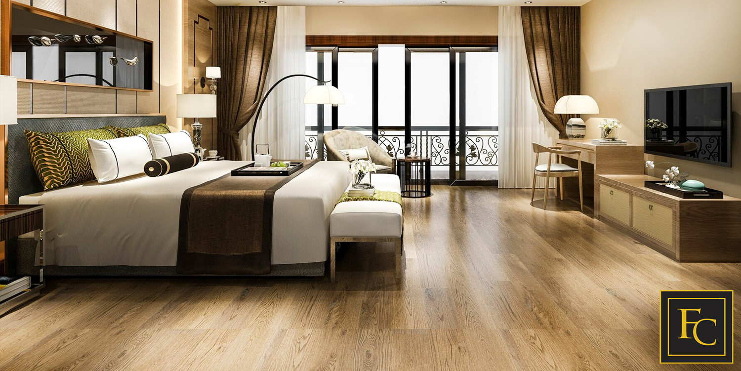 Bedroom hardwood flooring