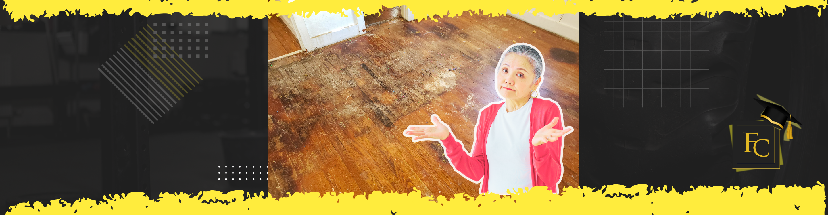 Damaged hardwood floor