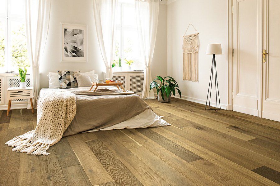Beautiful hardwood in bedroom